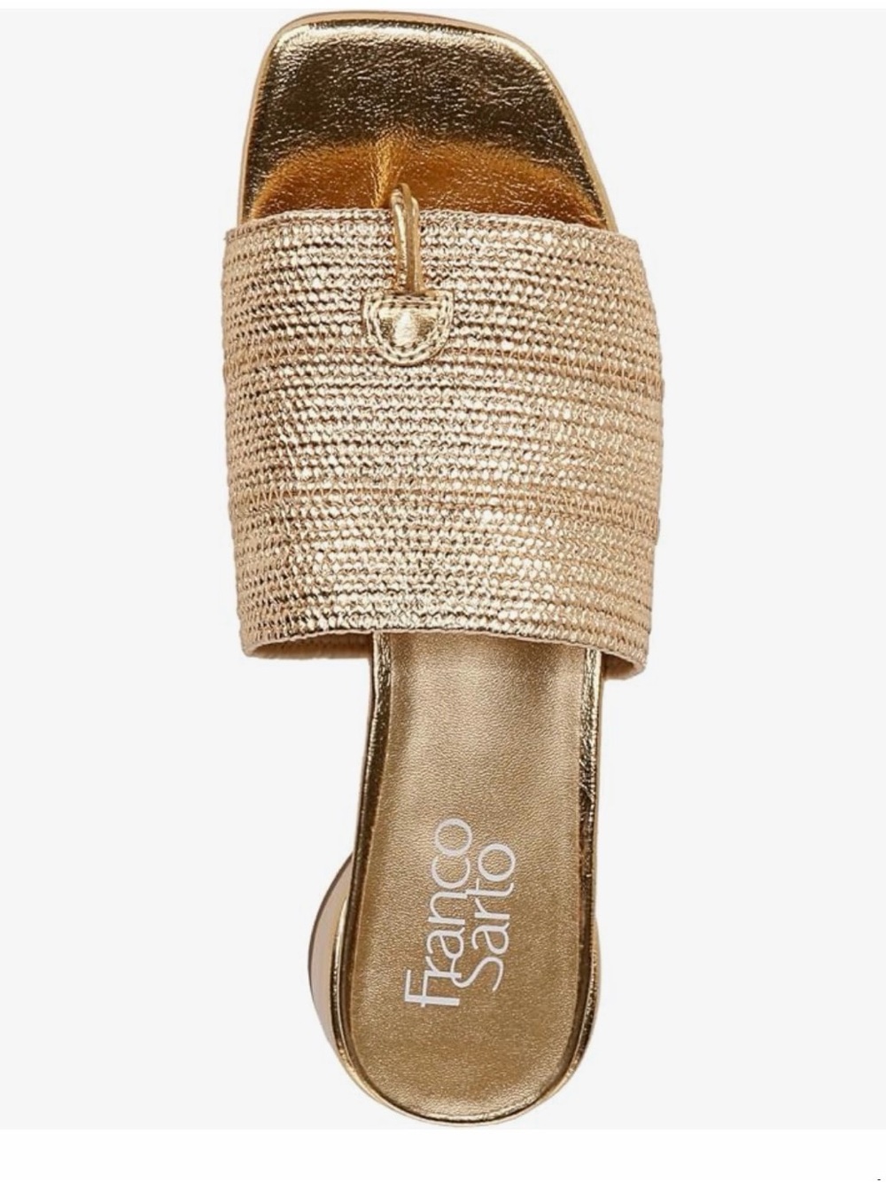 Franco Sarto Metallic Gold Woven Slide